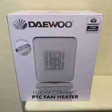 Image of Daewoo HEA1896 1500W Ceramic PTC Fan Heater With Oscillation White