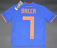 Image of BNWT ADIDAS COLOMBIA AWAY 2018 BACCA 7 WORLD CUP SHIRT KIDS - SMALL BOY'S 9-10 Y