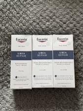 Image of Eucerin Day Face Cream 5% Urea 3 X 50 Ml Tubes 150ml Total New Very Dry Skin