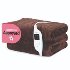 Image of LIVIVO Heated Electric Over Blanket Chocolate Fleece Throw 160x130cm