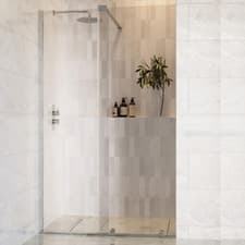 Image of 1200mm Chrome Frameless Sliding Shower Door 8mm Glass + Wa BUN/DENCHSL1200/89290