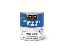 Image of Rustins Quick Dry Masonry Paint Matt Finish All 4 Colours, 250ml & 500ml