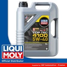 Image of LIQUI MOLY 5w40 Top Tec 4100 Engine Oil - 5L - VW Approved Low Friction Formula