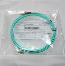 Image of 3m OM4 Fibre Optic Cable 3mm Duplex Network Patch Lead LC to ST Multi-Mode Aqua