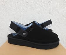 Image of UGG BLACK GOLDENCOAST CLOG SUEDE PLATFORM SANDALS, MEN US 10/ EUR 43 ~NEW
