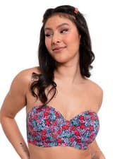 Image of 32GG Curvy Kate Kitsch Kate Bikini Top Bandeau Padded Underwired CS033307