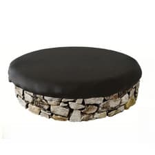Image of 210D Oxford Fabric Round Fireplace Cover for Outdoor Firepit 50 8 Inch Size