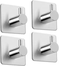 Image of 4 Pack of Self Adhesive Hooks, Max 8kg Load Sticky Hooks, Tea Towel Hooks, Versa