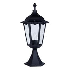 Image of IP44 Black Finish Aluminium Outdoor Garden Path Driveway Garage Lamp Post Light