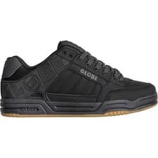 Image of Globe Tilt Mens Black Grey Leather Skate Shoes Trainers Size 8-13