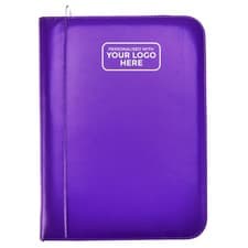Image of Personalised Logo A4 Executive Ring Binder Portfolio Zipped Folder w Calculator