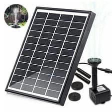 Image of Solar Panel Powered Water Pump Garden Pool Pond Fish Aquarium Fountain Decor