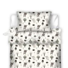 Image of Forest Animals Children Single Bed Bedding, Duvet Cover Set, woodland ,cotton