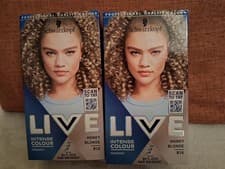 Image of 2 x Schwarzkopf LIVE Intense Colour Honey Blonde Permanent Hair Dye B16 New