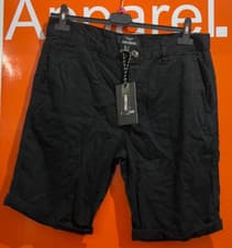 Image of 🔥Threadbare Chino Shorts, Black, NEW, Size Small, RRP £30, Sf/15000