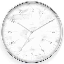 Image of Acctim - Webster Wall Clock, Analogue, 30cm, Non-Ticking Sweep Round Chrome New