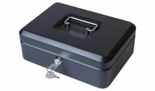 Image of Metal Cash Box Money Bank Deposit Steel Tin Security Safe Petty Key Lockable