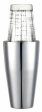 Image of BarCraft Boston 400 ml Glass Cocktail Shaker with Lid and 5 Printed Recipes