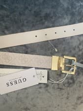 Image of Genuine Guess Ladies Reversible Belt Size M (95) 34”-38” Waist Bnwt Logo