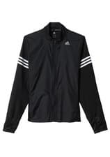 Image of ADIDAS AA5639 Women's Response Windbreaker Jacket Black Top Zipper Gym (Size M)