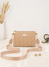 Image of Women's Quilted "Elegance" Crossbody Bag — Modern Classic.