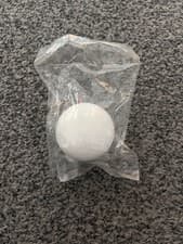 Image of Circular Door Knob White Cracked Look Ceramic
