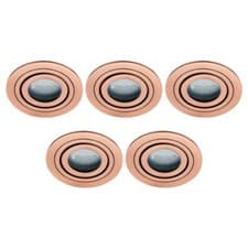 Image of Litecraft Recessed Downlight IP65 Bathroom Tiltable GU10 Spotlight - 7 Colours