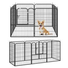Image of Pawhut 0.8x1m Pet Rabbit Guinea Dog Pig Puppy Playpen Play Pen Hutch Cage Metal