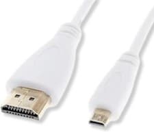 Image of 3M HDMI Type A to Micro HDMI Type D Gold Plated Cable V1.4 1440p 4K WHITE