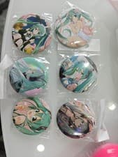 Image of 6 pcs Vocaloid Hatsune Miku Anime Metal Badge Pin 5.5cm round badge for bags 