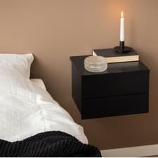 Image of Furniture To Go Avignon Bedside Table with 2 Drawers in Black