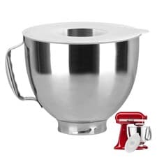 Image of HOMGEN Stainless Steel Mixer Bowl Fit for KitchenAid 4.5-5 QT Tilt-Head Mixer 