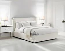 Image of Darson Double King FLORA Ottoman gas lift Bed Frame Plush Velvet Upholstered
