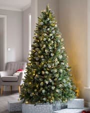Image of Pre-lit Blue Brockton Spruce Christmas Tree, 6 ft