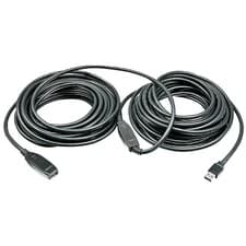 Image of LINDY 43322 USB cable USB 3.2 Gen 1 USB-A plug to socket 15m Black