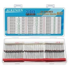 Image of 1/2W Zener Diode Set 34 Values 0.5W Zener Diodes Diodos Assortment Kit