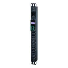 Image of APC Easy Rack PDU, Metered, 1U, 1 Phase, 3.7kW, 230V, 16A, 8 x C13 outlets, IEC6