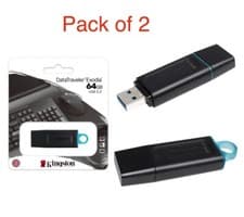 Image of 2 x Kingston DataTraveler DTX Exodia 64GB USB 3.2 Flash Stick Pen Memory Drive