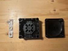 Image of Box of 5 Wiska 308 Combi 10060581 Junction Boxes. Black