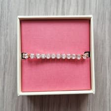 Image of Ted Baker Melrah Adjustable Slider Women's Rose Gold Tennis Bracelet New