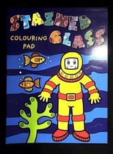 Image of Stained Glass Colouring Book Pad for Children NEW A4