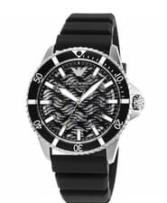 Image of Emporio Armani Automatic Black Silicone Mens Watch AR60062
