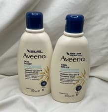 Image of 2 x AVEENO Skin Relief Soothing Shampoo Relieves Dry & Sensitive Scalp 300ml