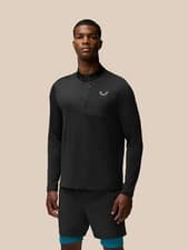 Image of Castore Men's Flow AerTek 1/4 Zip Midlayer Top in Black - Medium BRAND NEW TAGS