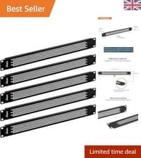 Image of 5-Pack 1U Vented Blank Panel for Server Rack – Optimal Airflow & Dust Protection