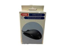 Image of Logik USB wired mouse 3 button optical tracking scroll GREY L6BWDM23 NEW