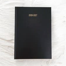 Image of 2026-2027 Academic A5 Week to view Day A Page Desk Diary Hardback Appointment S