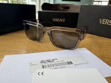 Image of Versace Transparent Grey Sunglasses