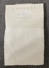 Image of Casaluna Linen Body Pillow Cover White 100% Linen OEKO-TEX Certified New