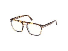 Image of Tom Ford FT5942-B 053 Blue Light Block Blonde Tortoise Pilot Glasses 54mm
